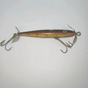 Vintage Shakespeare Slim Jim Honor Built Wood‎ Fishing Lure Propeller USA 4.5 In
